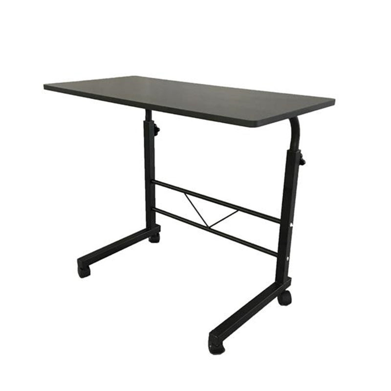 AMYOVE Side Table Height Adjustable Coffee Snack Table Black