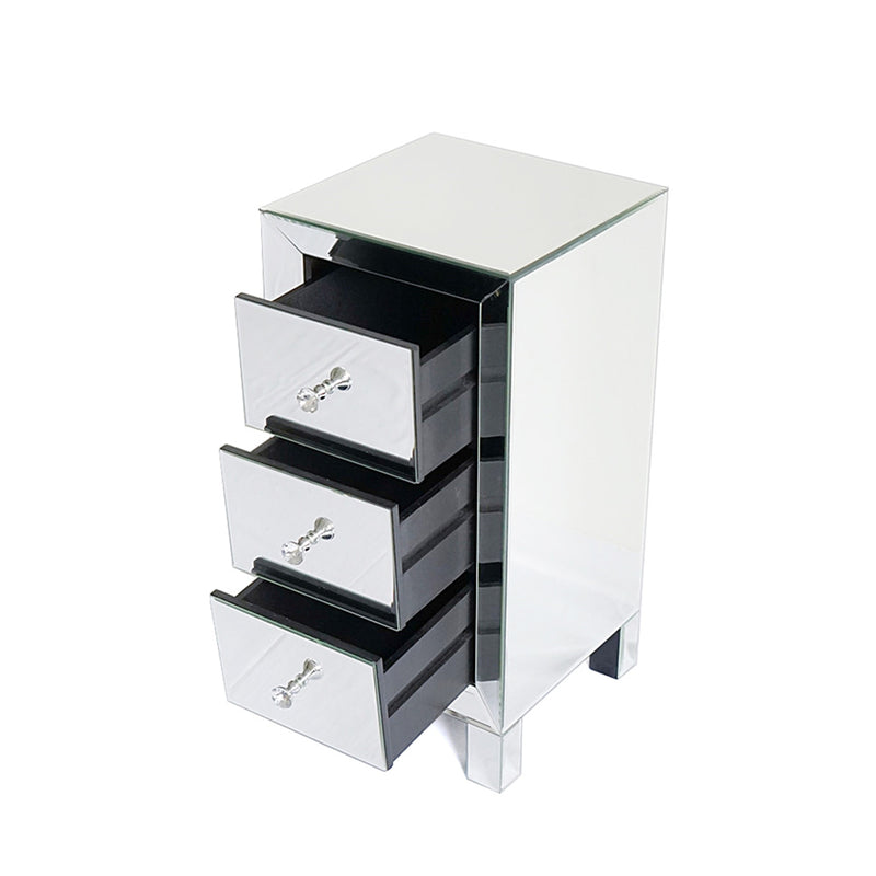 ALICIAN Modern Mirrored Night Stands with 3 Drawers Bedside Table End Table