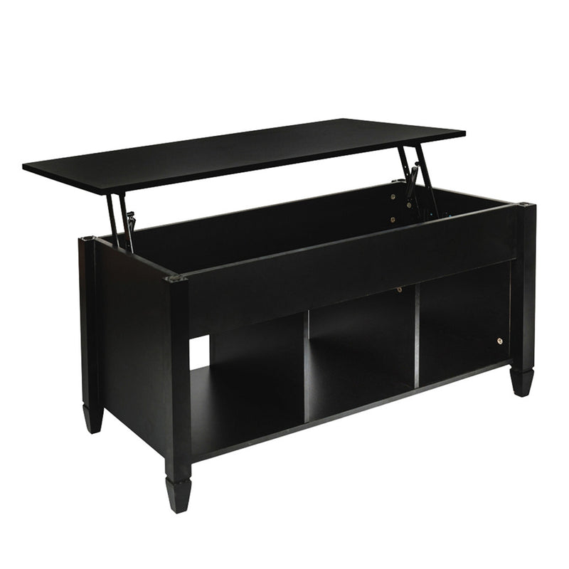 AMYOVE E1 Board Lift-top Coffee Table with Hidden Storage Cabinet Black