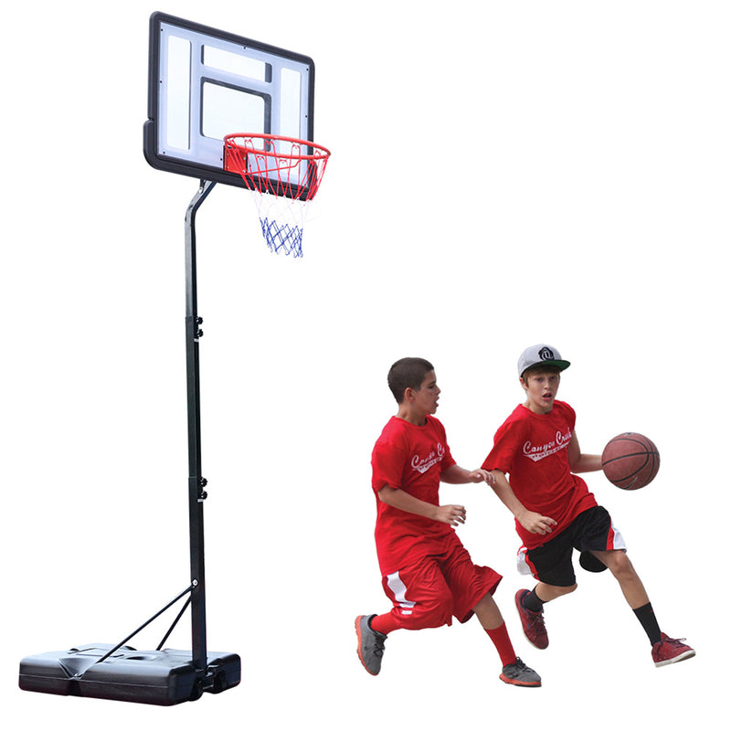 YIWA Portable Removable Basketball Circle Adjustable Height 210-260cm Black