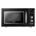 ZOKOP Microwave Oven Retro Countertop 5 Power Setting 360 Degree Rotation Black