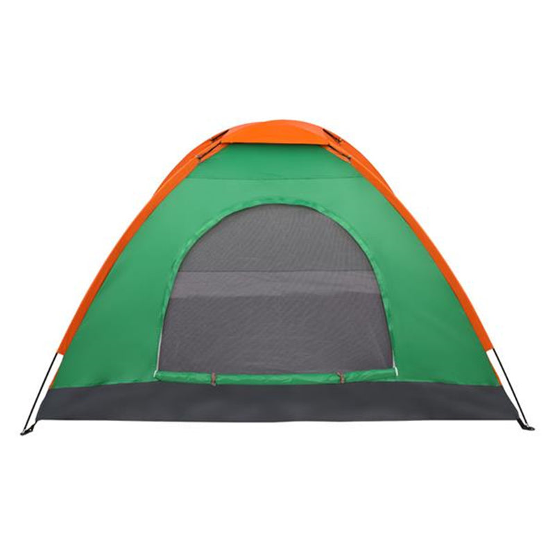 THBOXES 2 Person Tent Windproof Double Door Single Layer Camping Tent Green