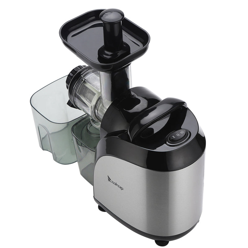 ZOKOP Electric Juicer 2-speed Mechanical Horizontal Juicer Machine Black