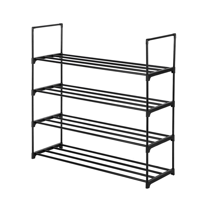 RONSHIN 4 Tiers Shoe Rack Iron Pipe Shoe Shelf Simple Assembly Storage Organizer