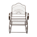 ALICIAN Iron Wire Single Rocking Chair with Backrest Simple Classic Lightweight Chair