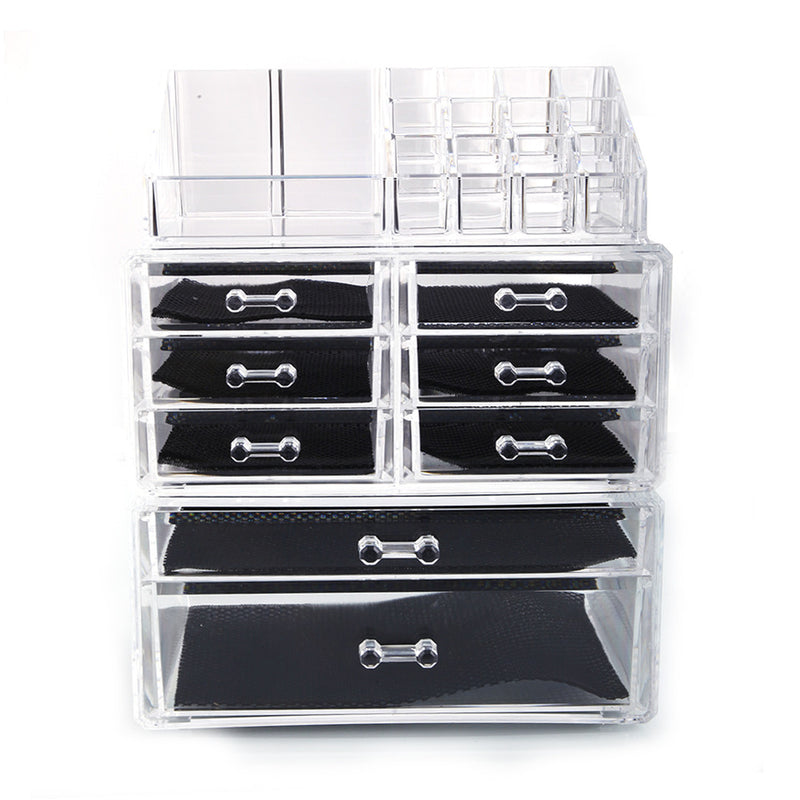 RONSHIN 3pcs/set Transparent Cosmetic Storage Rack Transparent