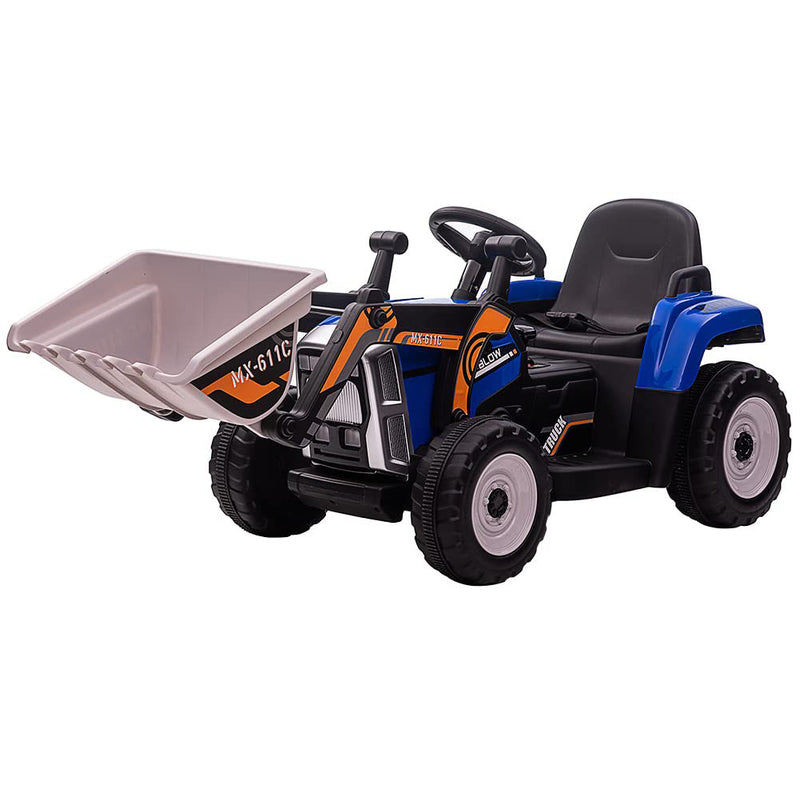 RCTOWN Kids Ride on Excavator Electric Construction Vehicle with Bucket Blue