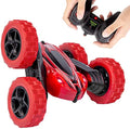 Remote Control Car RC Stunt Car Toy for Kids, 4WD 2.4Ghz Double Sided Crawler Vehicle 360¡ã Rotating RC Car Tumbling with LED Headlights Gift for Boys Girls(Red)