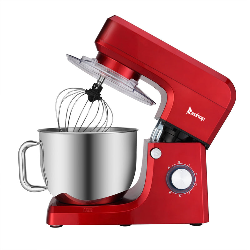 ZOKOP 7.5QT Stand Mixer 6 Speeds Electric Food Mixers Red