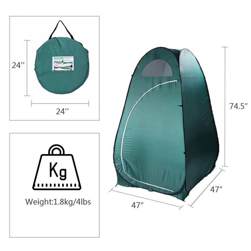 THBOXES Portable Outdoor Canopy Toilet Dressing Fitting Room Tent Green