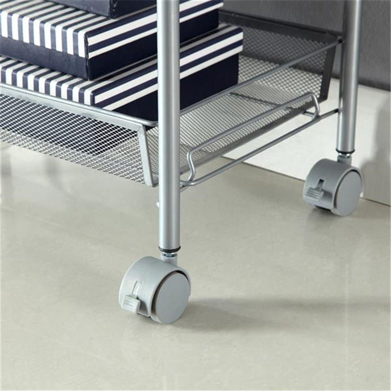 RONSHIN 3 Layer Removable Storage Cart 44 x 26 x 62cm Silver