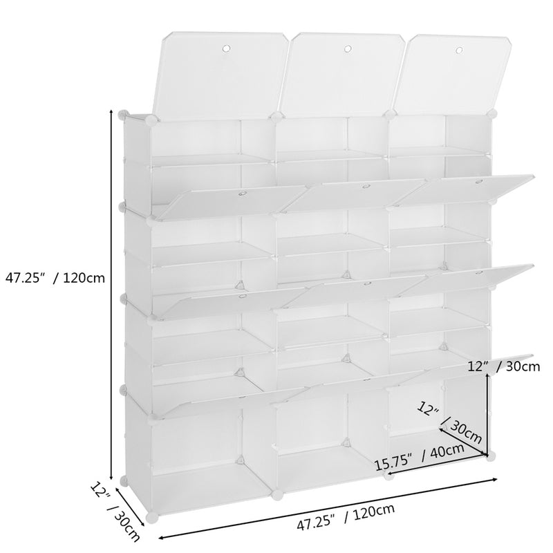 RONSHIN 7-tier 21-grid Storage Shoe Cabinet Shoe Rack Organizer