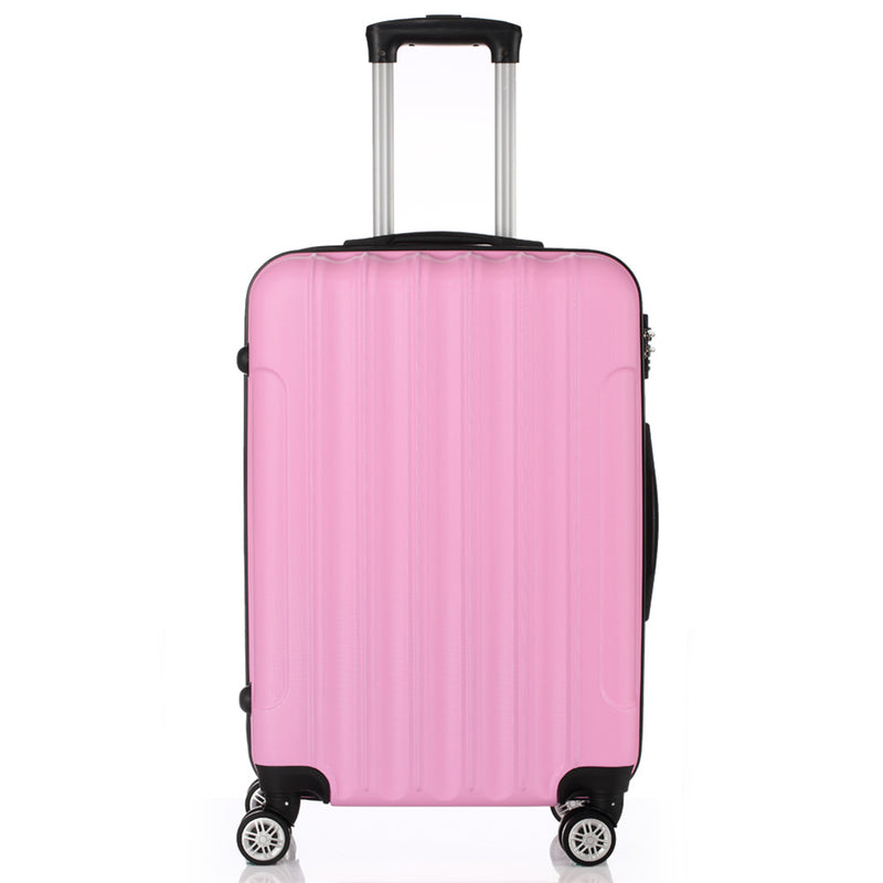 RONSHIN 3pcs 3-in-1 Large Capacity Traveling Storage Suitcase Pink