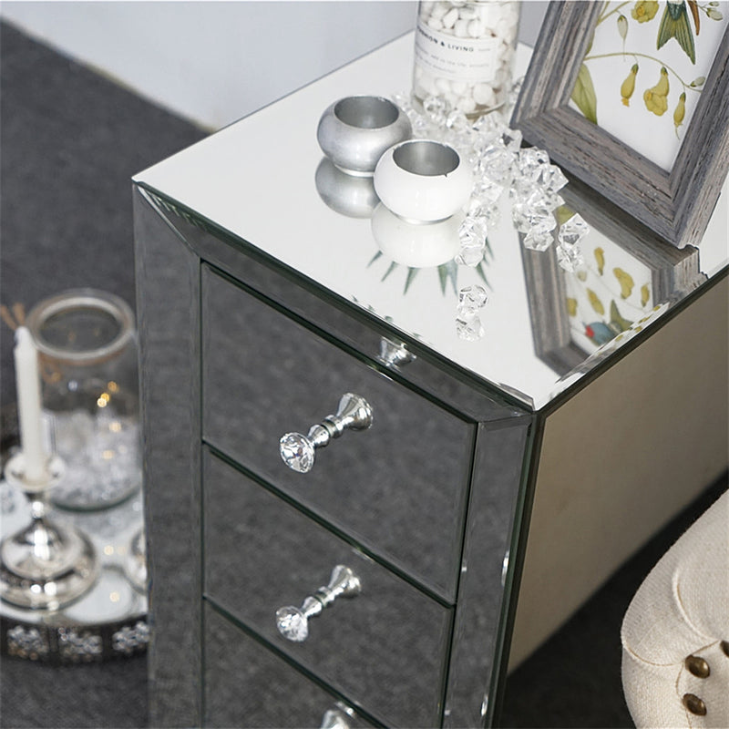 ALICIAN Modern Mirrored Night Stands with 3 Drawers Bedside Table End Table