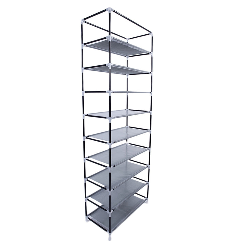 RONSHIN 10-layer Shoe Rack Room-Saving Shoe Cabinet Purple