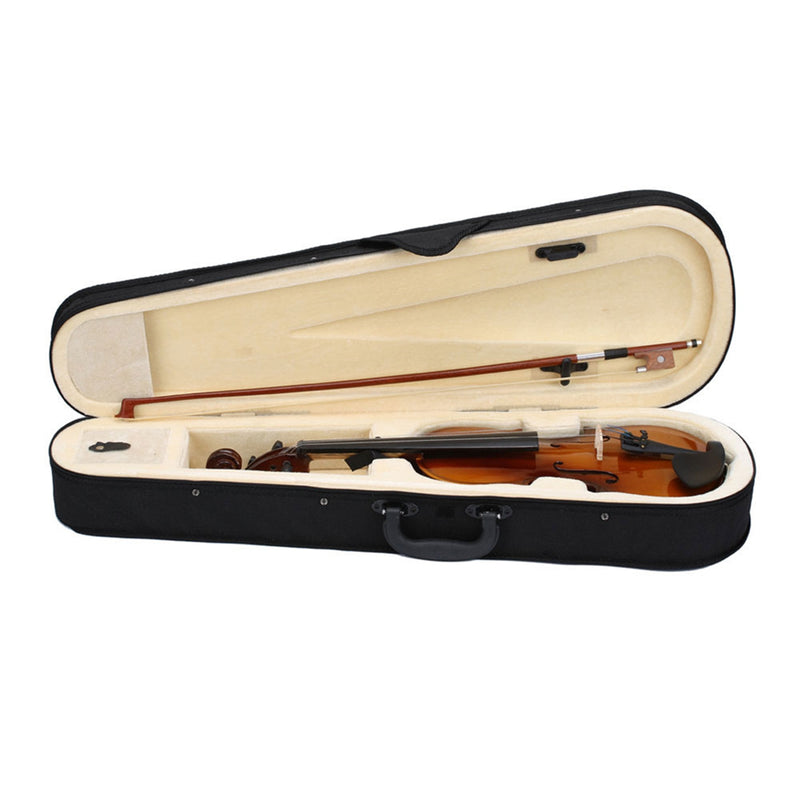 YIWA Basswood 1/2 Acoustic Violin with Case Bow Rosin Inside Soft Box Natural Violin