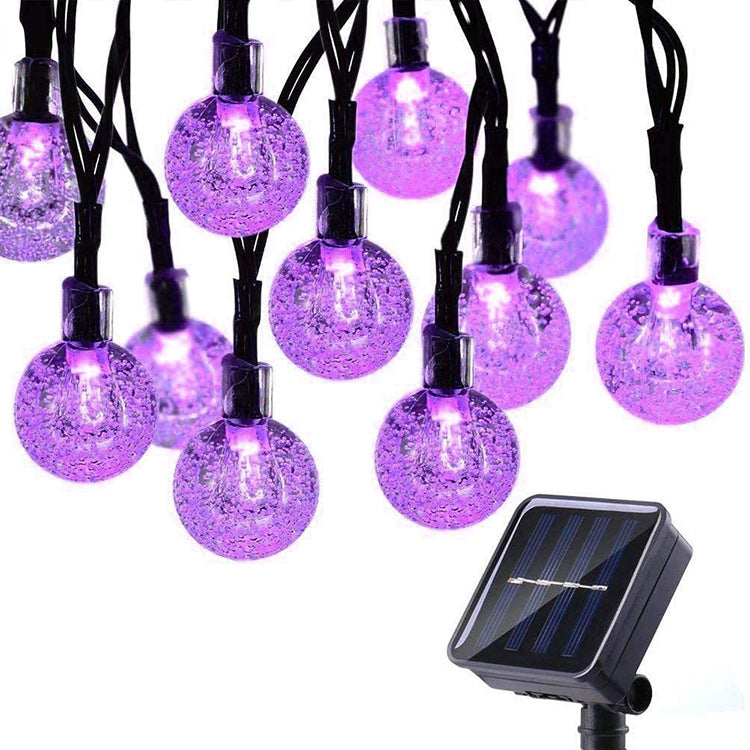 WHIZMAX LED Solar String Light Purple Bat Light for Halloween Party Decorations