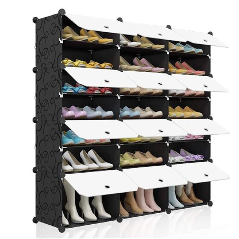 RONSHIN Portable Shoe Rack Organizer 7-tier Shelf Storage Cabinet Stand