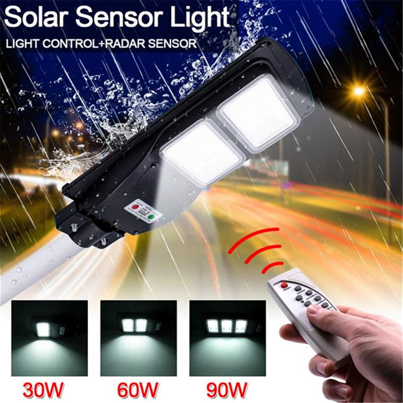 REDCOLOURFUL 60w 120leds Solar Street Path Light Light Control Radar Sensor Black