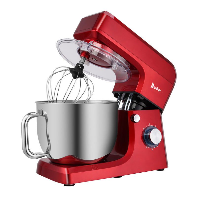 ZOKOP 7.5QT Stand Mixer 6 Speeds Electric Food Mixers Red