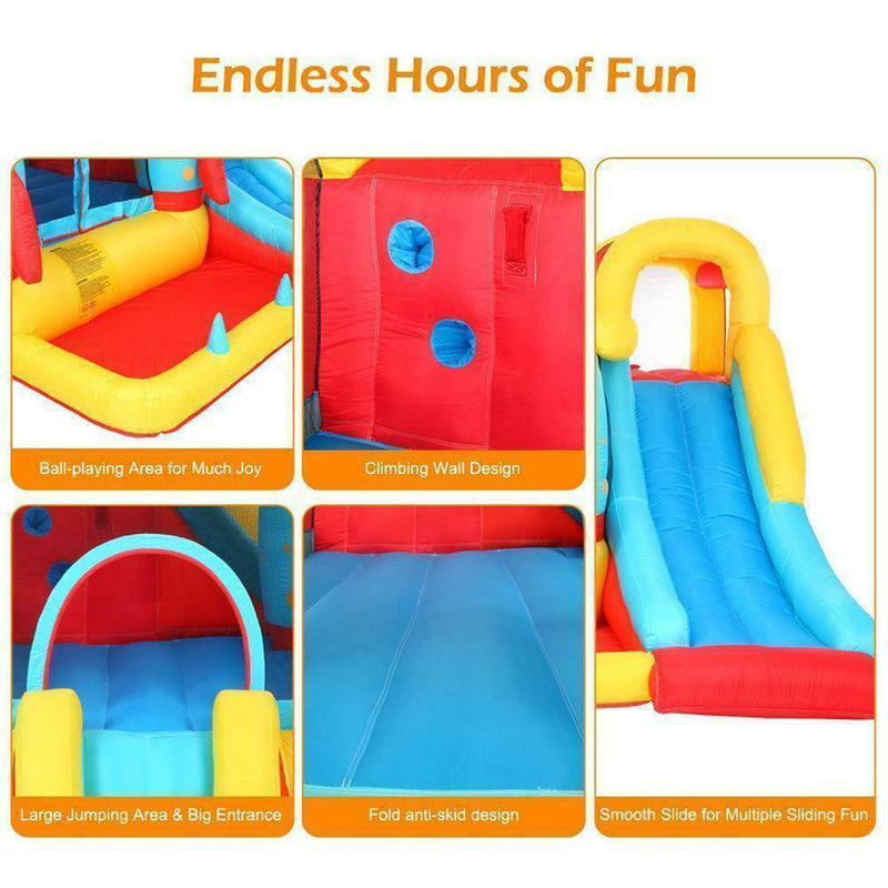 THBOXES Rocket Bounce House Inflatable Castle Jumping Surface Slide with Blower Summer Toys