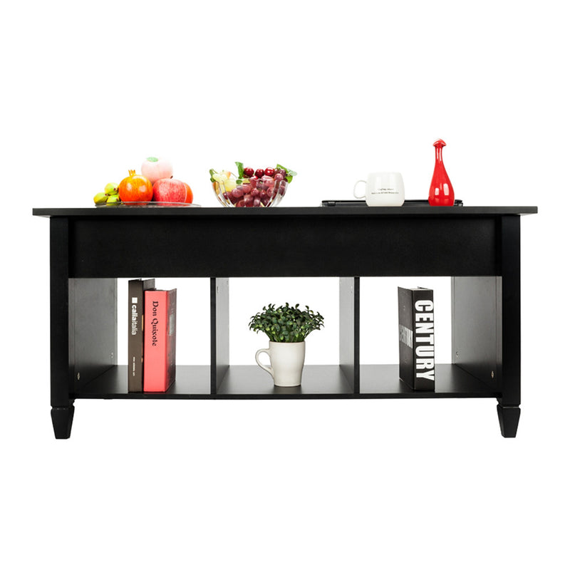 AMYOVE E1 Board Lift-top Coffee Table with Hidden Storage Cabinet Black