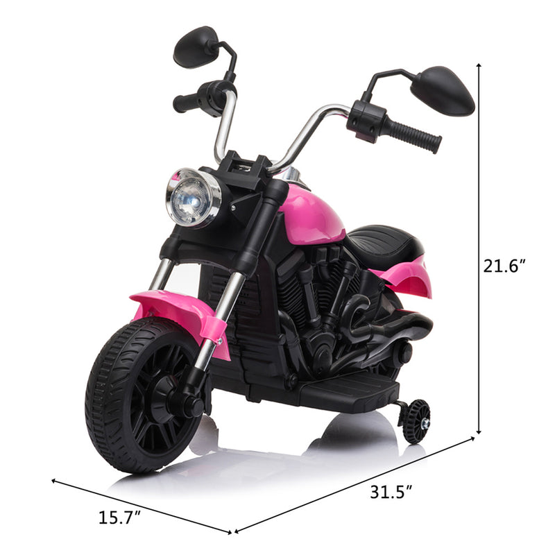 YIWA Children Electric Motorcycle with Auxiliary Wheel Single Drive 6v 4.5ah Electric Motorcycle Toy