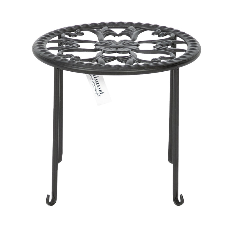 ALICIAN 4pcs Round Ironwork Plant Stand Corner Plant Shelf Racks