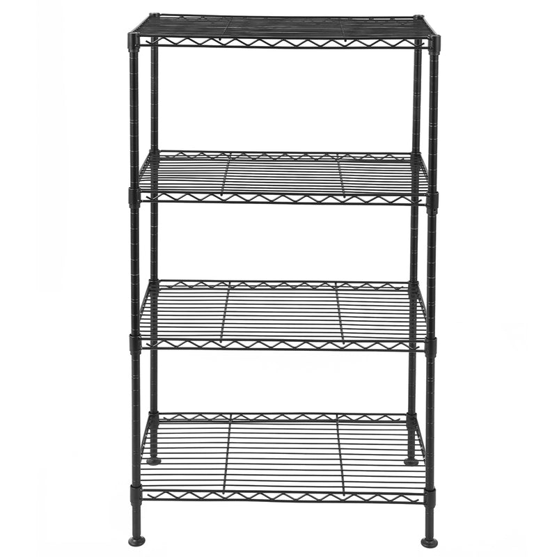 RONSHIN 4-tier Adjustable Layer Spacing Household Metal Shelf 50*30*80cm Black