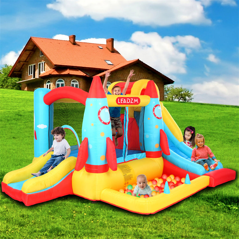 THBOXES Inflatable Bouncer with Air Blower Colorful