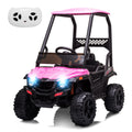 12V Kids Ride On Car Truck w/Parent Remote Control, Spring Suspension, LED Lights, AUX Port, Music (Red, with Tent)