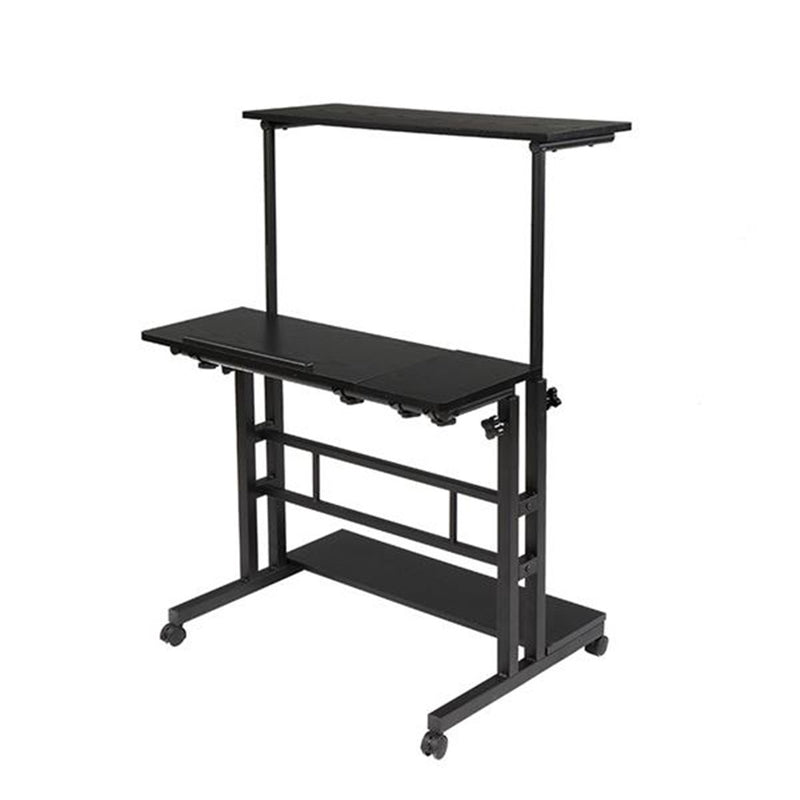 AMYOVE Standing Lifting Computer Table Height Adjustable Laptop Desk Black