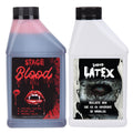 Halloween Liquid Latex Vampire Blood Bottle 16 oz Fake Blood and Liquid Latex Combo Kit for Halloween Makeup & Dress Up