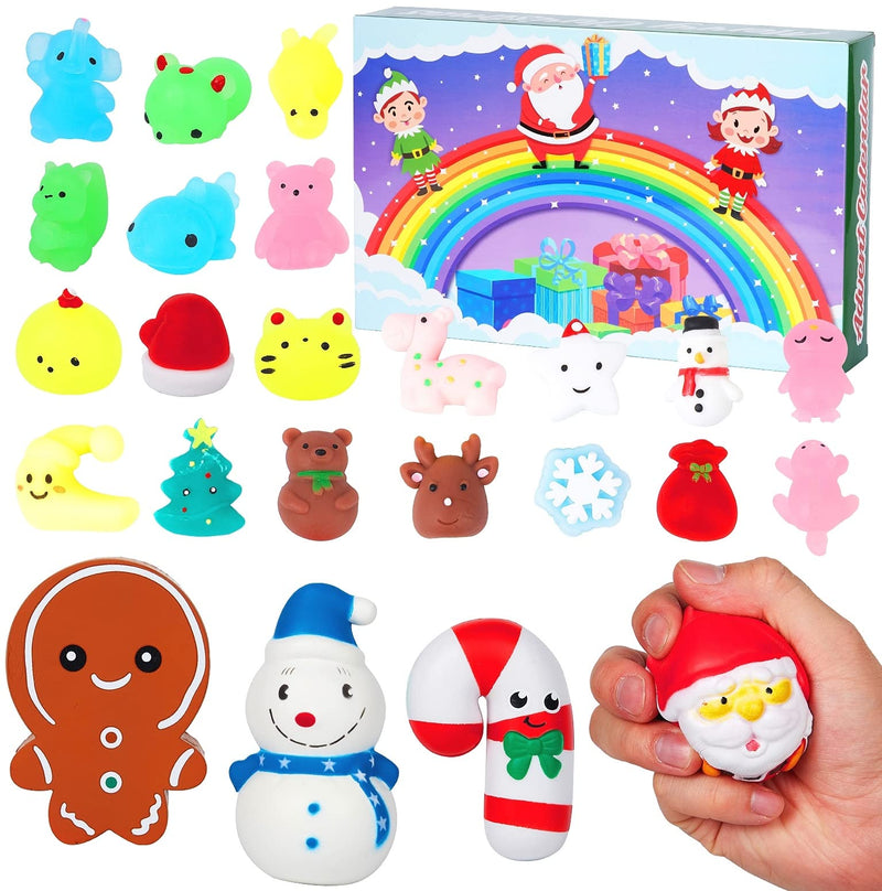 Advent Calendar 2022 Christmas Countdown Calendar?for Kids 24pcs Mochi Squishy Toy for Kids Christmas Advent Calendar for Girls, Boys Advent Calendar, Christmas Party Favor