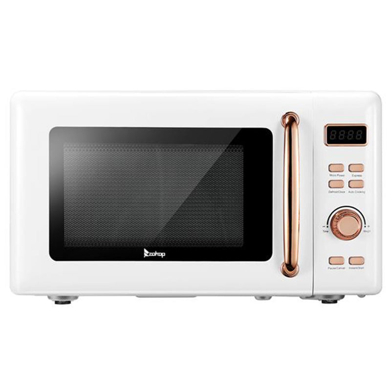 ZOKOP 20L Retro Microwave Oven with Cold Rolled Plate White