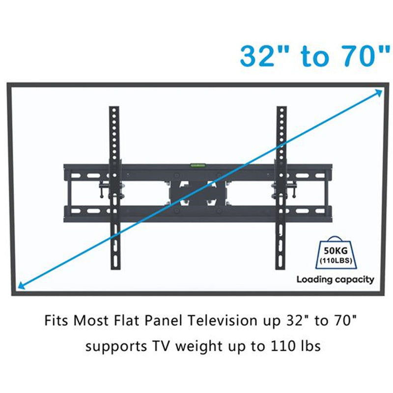 RONSHIN TV Wall Mount Full Motion Bracket 32-70 Inches Black