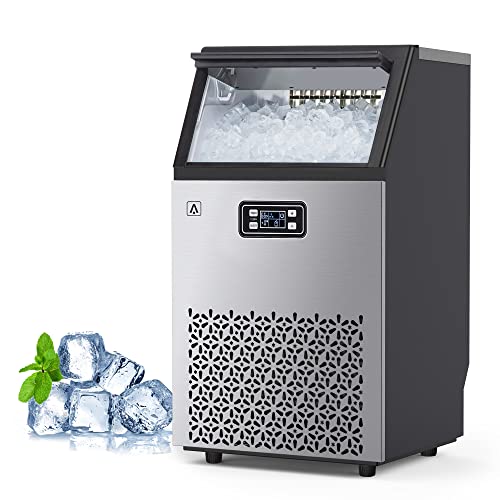 ACEKOOL 150LBS Commercial Ice Maker Machine Under Counter Stainless Steel Ice Machine