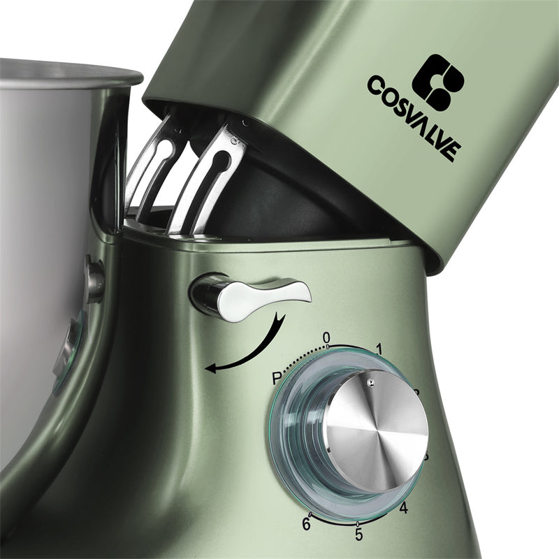 COSVALVE Kitchen Stand Mixer 6 Speed Dishwasher Safe Green