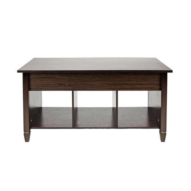 AMYOVE Modern Coffee Table Lift Top Wood for Home Living Room Brown