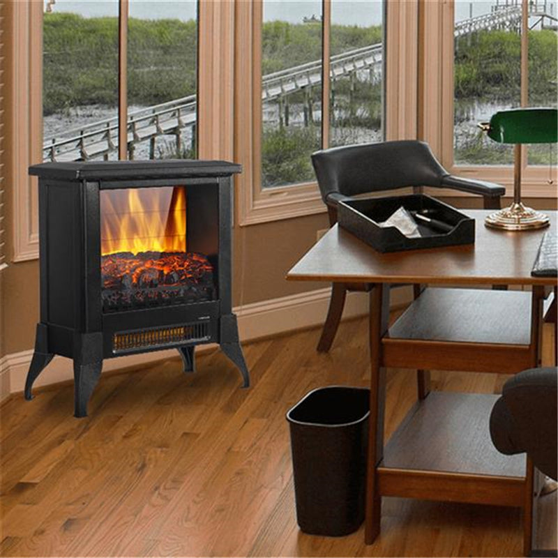 ZOKOP 14Inch Freestanding Electric Fireplace Heater Stove Black