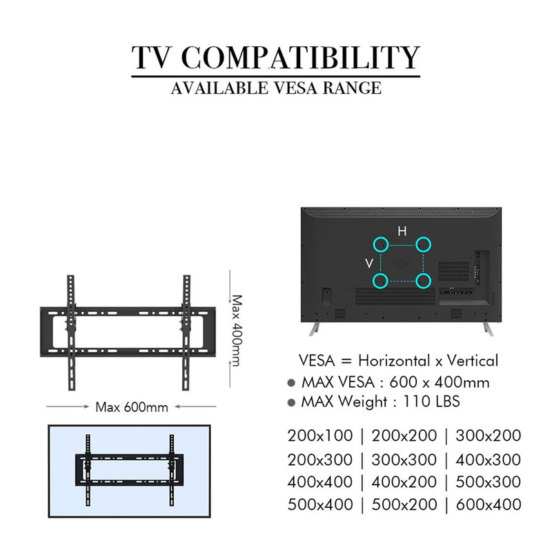 RONSHIN TV Stand Full Motion Bracket 32-70 Inches Black