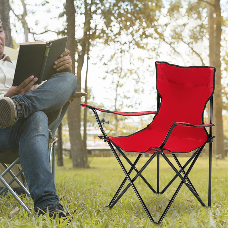 ALICIAN Camping Chair Small Simple Foldable Chair 80x50x50cm Red