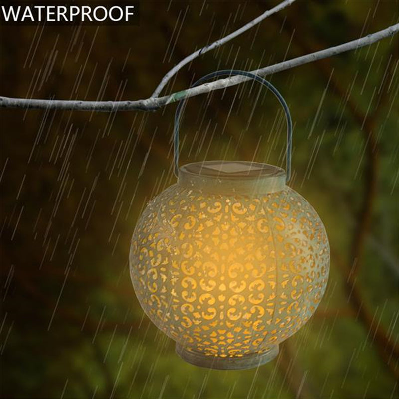 REDCOLOURFUL 600mAh Solar Lantern Lights for Hanging Table Outdoor Solar Light Blue