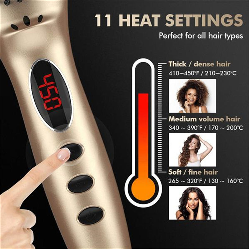 RONSHIN Rapid Heating Hair Straightener Brush Ceramic Heated Electric Comb