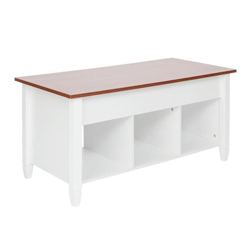 AMYOVE Coffee Table Lift Top Wood Home Living Room Storage White