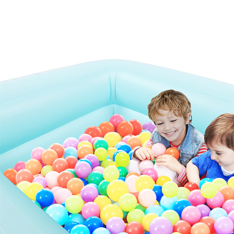 THBOXES Inflatable Pool Three-layer Airbag Children Play Pool 210*140*60cm Blue