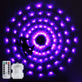 CYNDIE Halloween Purple Spider Web Lights Waterproof