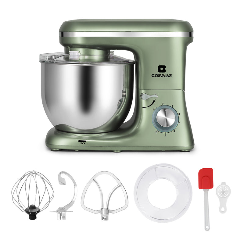 COSVALVE Kitchen Stand Mixer 6 Speed Dishwasher Safe Green