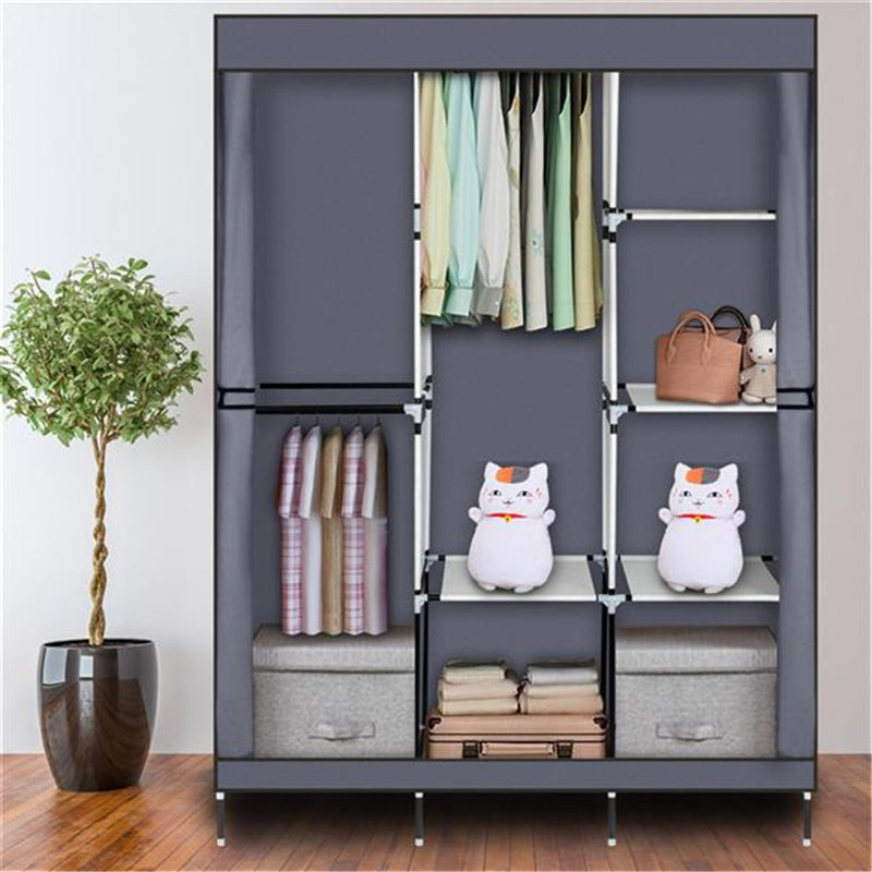 RONSHIN 71inch Portable Clothes Closet Home Wardrobe GREY