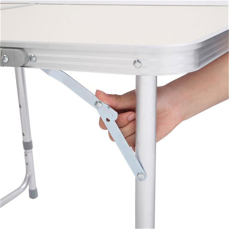 AMYOVE Folding Table for Home Picnics Camping Trips Buffets Barbecues White